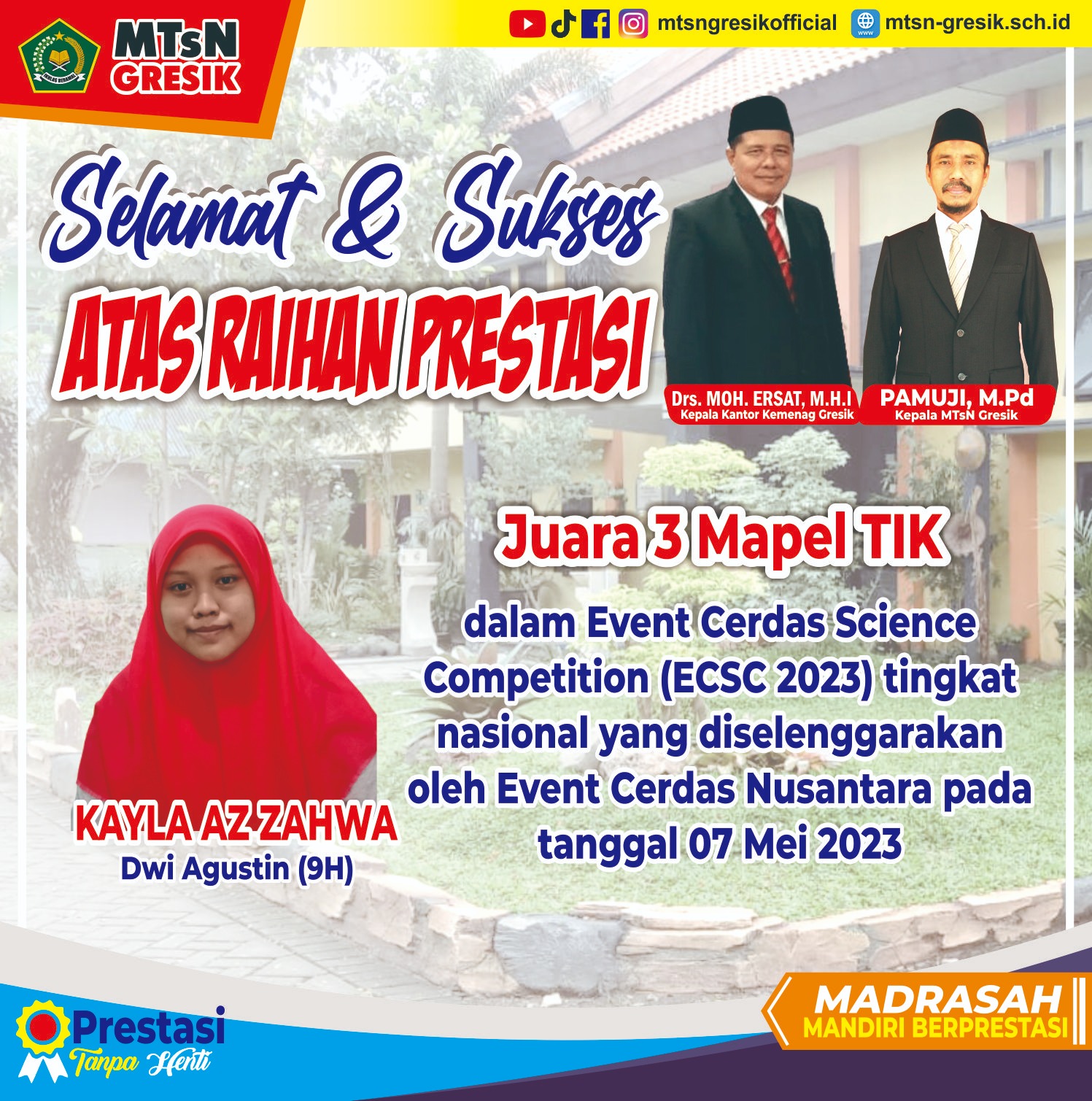 Peserta Didik Mts Negeri Gresik Ukir Prestasi Gemilang Di Even Nasional